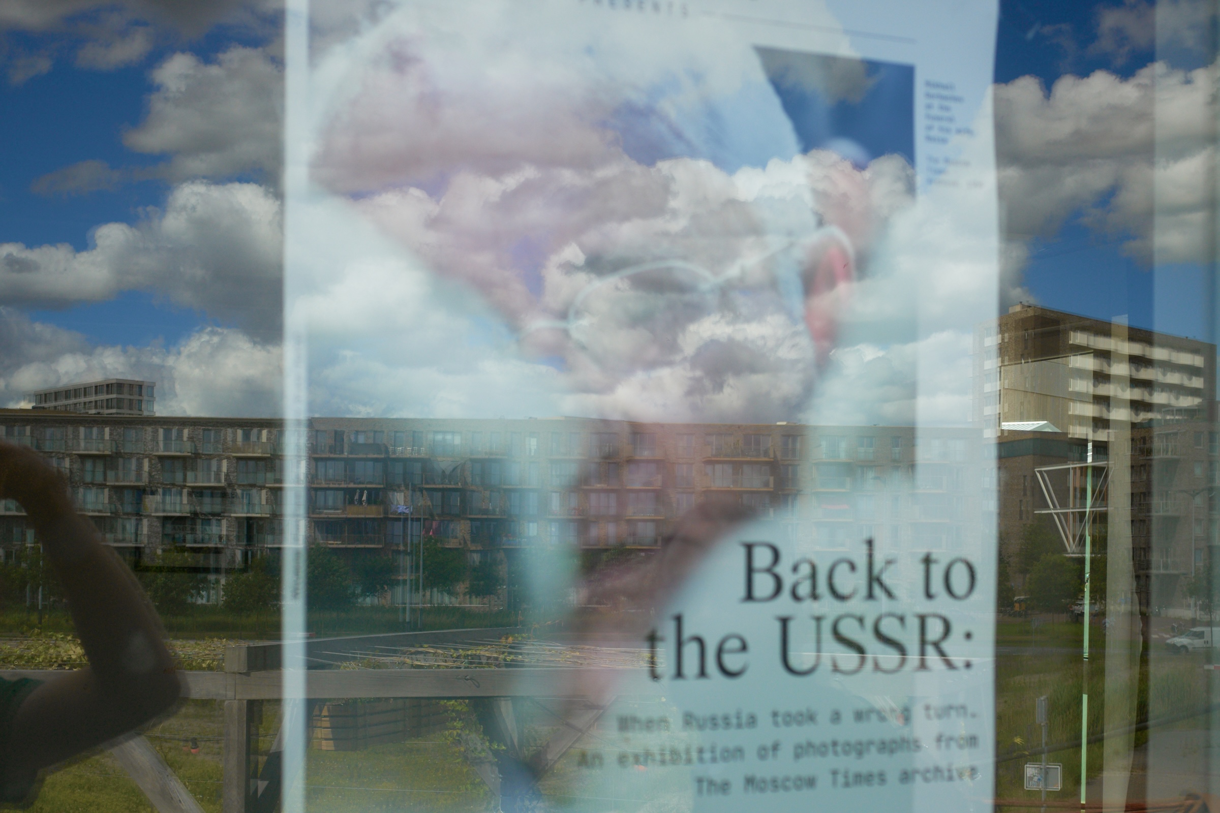 Amsterdam's IJburg reflecting on the photograph of Mikhail Gorbachev