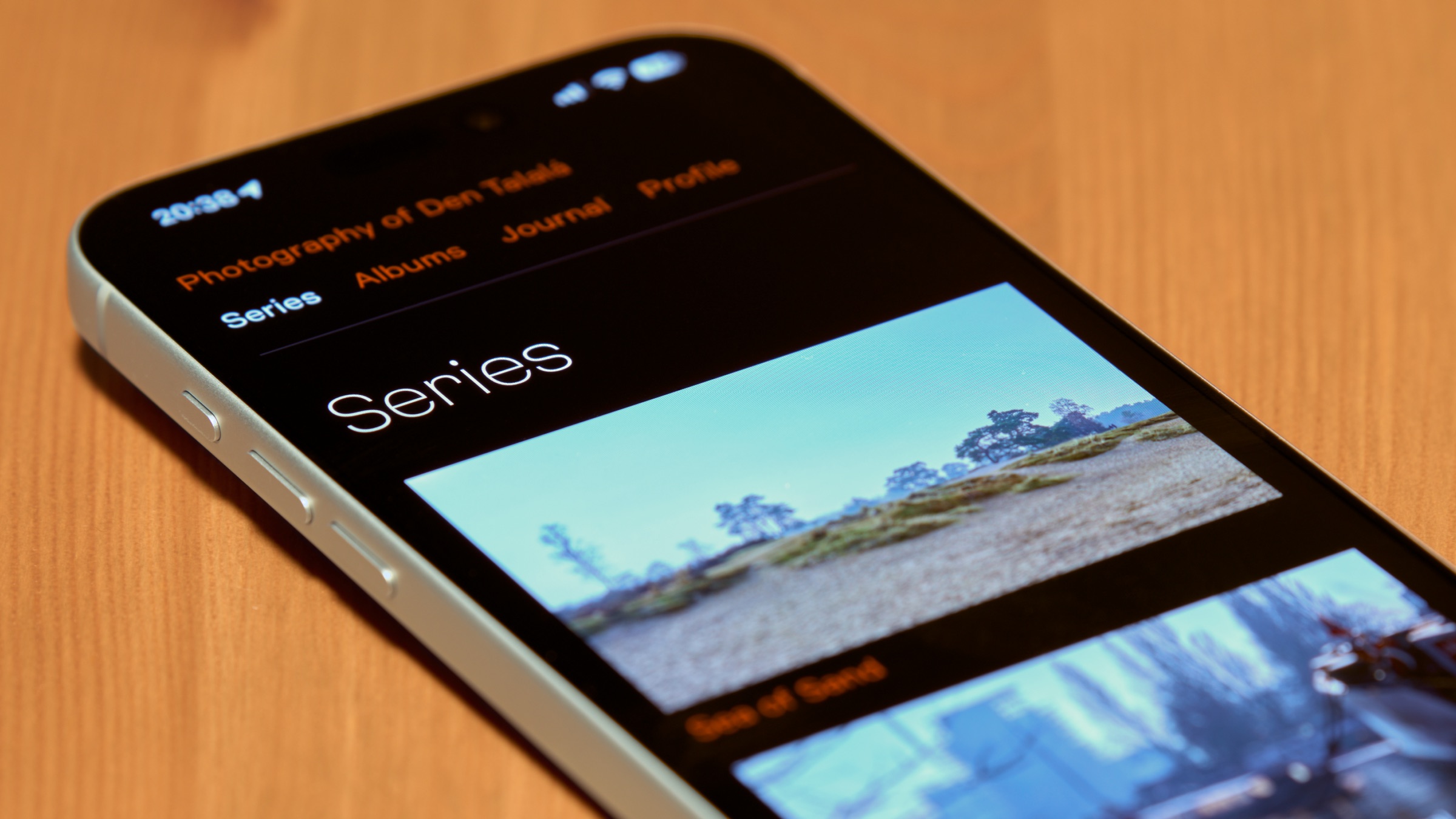 My website open on iPhone